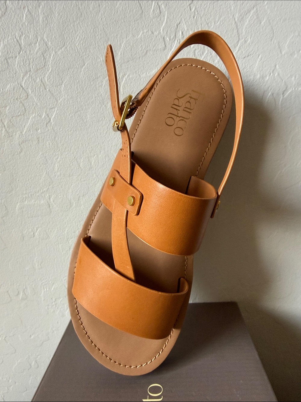 Franco Sarto Tan Platform Sandals - Picture 3 of 5